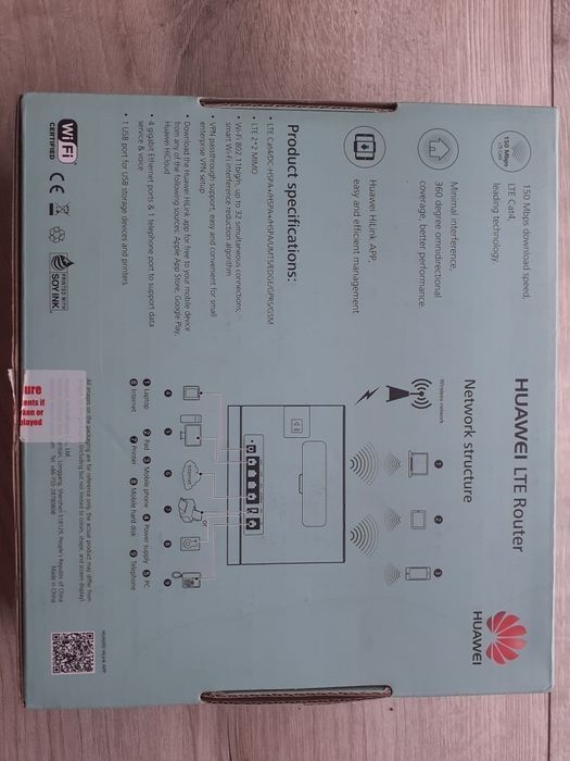 Router HUAWEI B315s-22 LTE wifi bezprzewodowy z routerem 4G /905