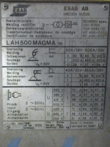 Spawarka Migomat Plus elektroda ESAB LAH 500