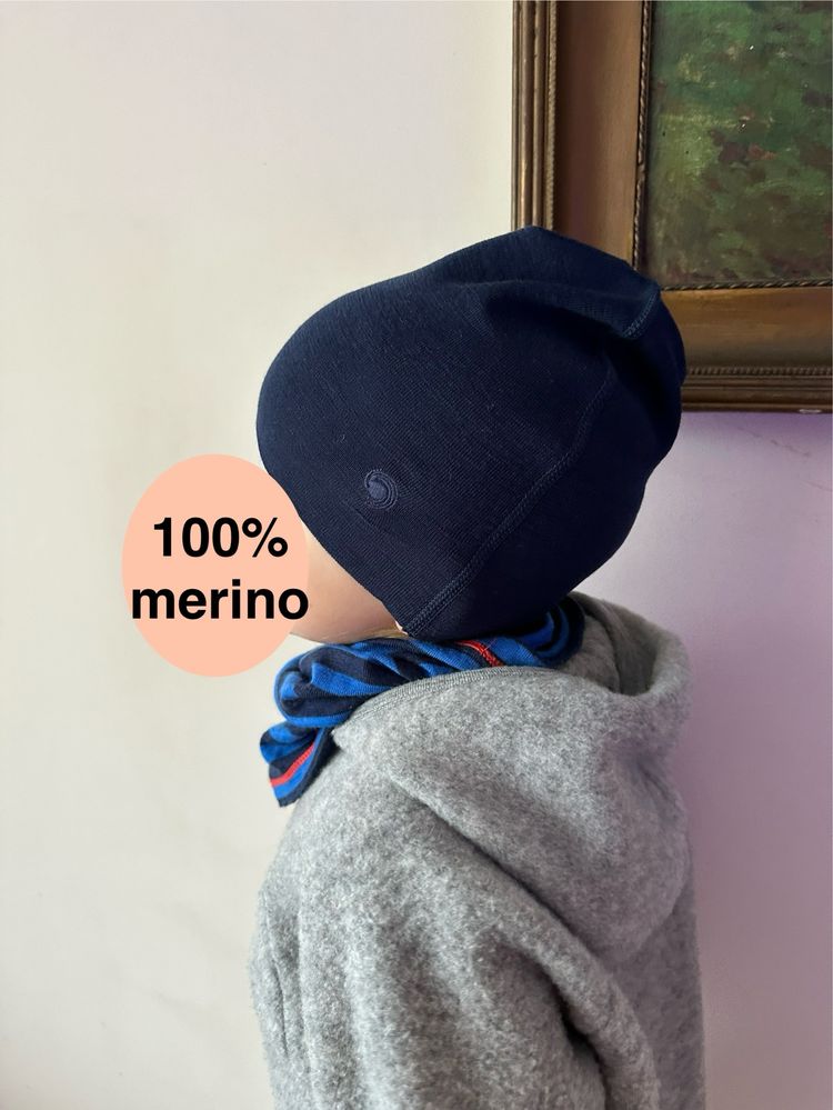 Wełniana czapka merino granatowa Pierre Robert 2 - 6 lat