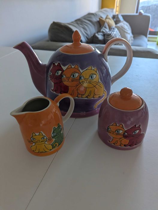 Gato Preto Conjunto de Chá NOVO