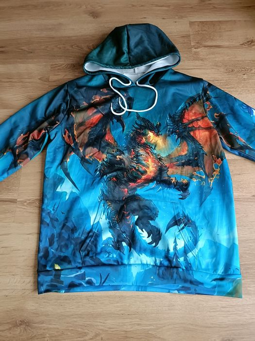 Bluza Smok M ziejący smok L dres kolorowa