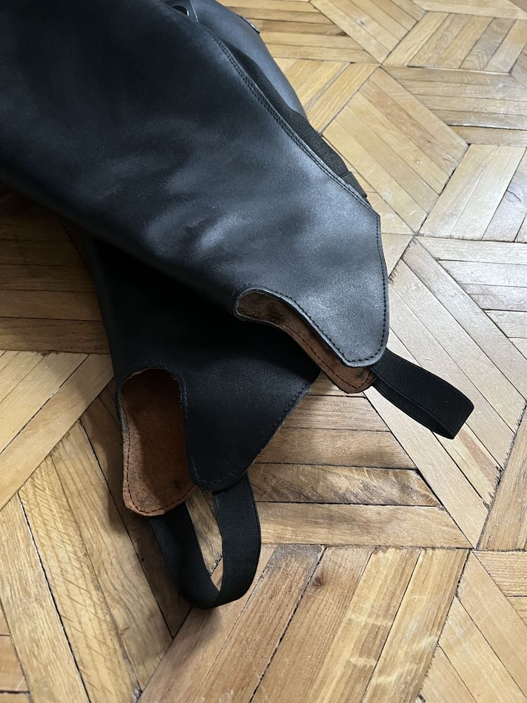 NOWE sztylpy czapsy Pascuello ze skóry naturalnej