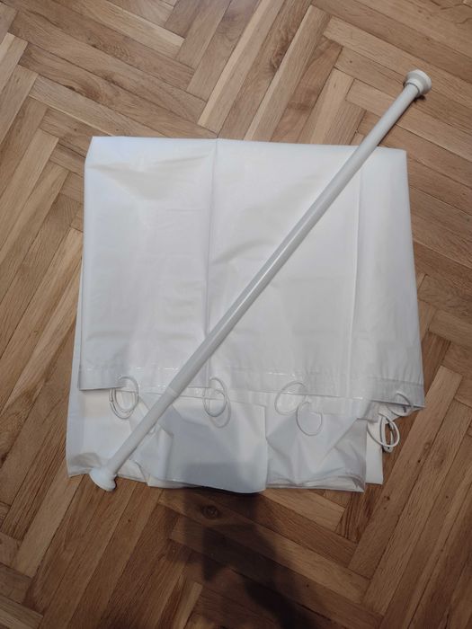 Zasłonka i drążek pod prysznic, IKEA