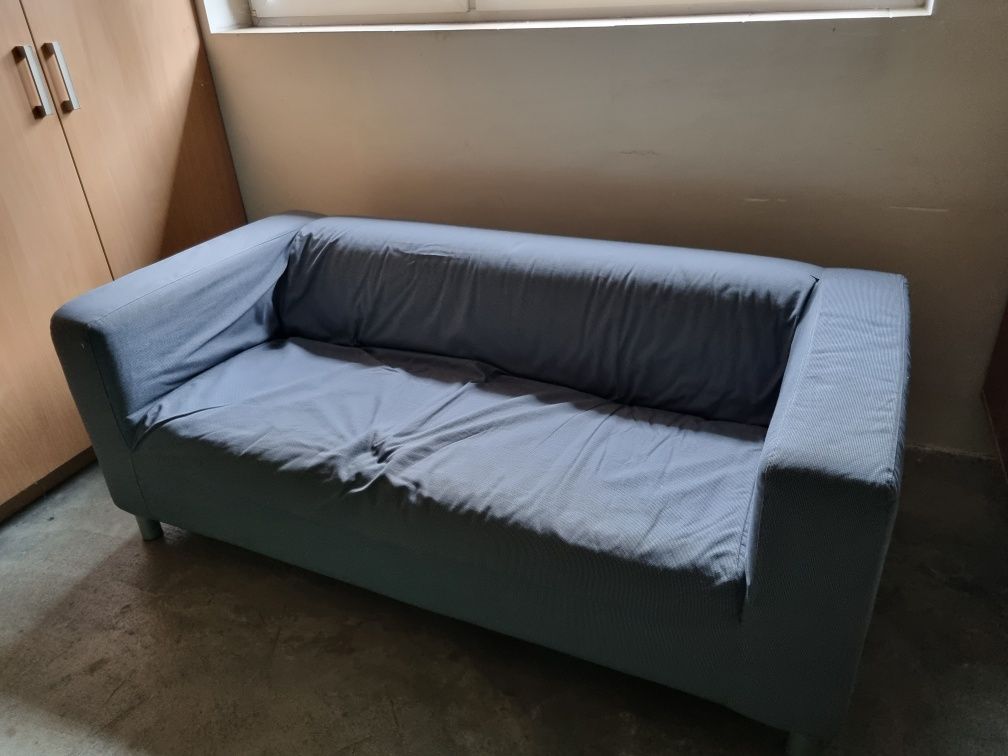 Sofa IKEA KLIPPAN kanapa jak nowa szary niebieski