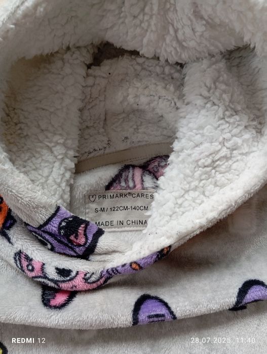 Szlafrok dziecięcy/ młodzieżowy ciepła bluza