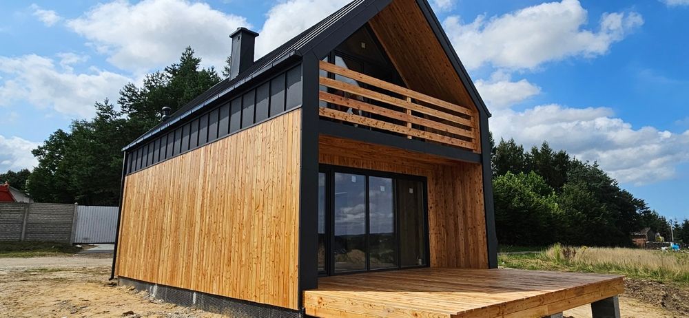 Dom drewniany modułowy, Domek szkieletowy, nowoczesna stodoła