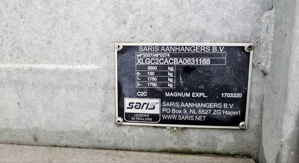 Saris 2017 Przyczepa laweta 3,5t