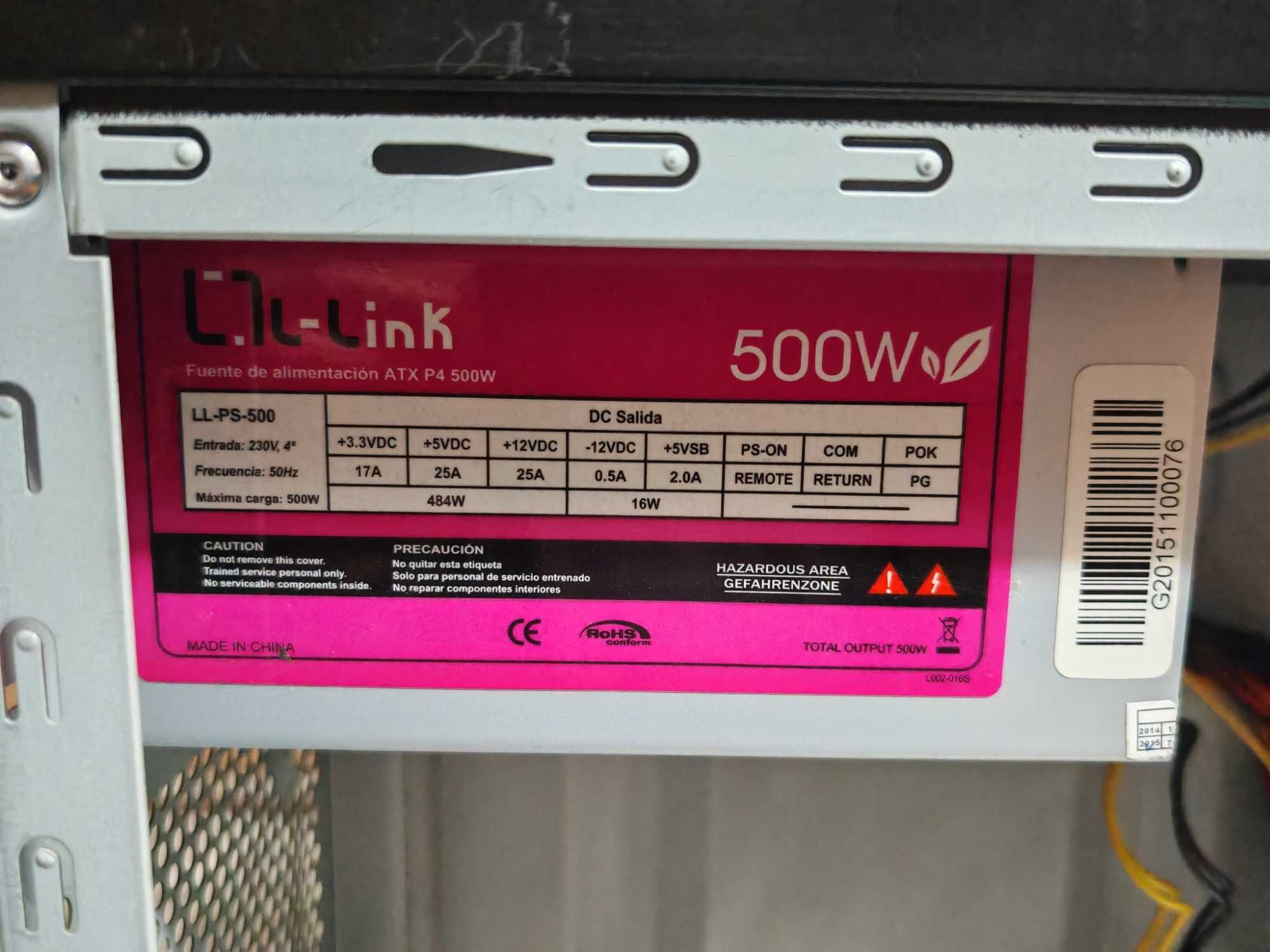 Caixa PC ATX com fonte 500W
