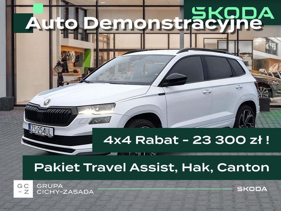 Skoda Karoq 4x4, Canton, Hak, Pakiet Travel Assist, Led Matrix, Dostępny od ręki!