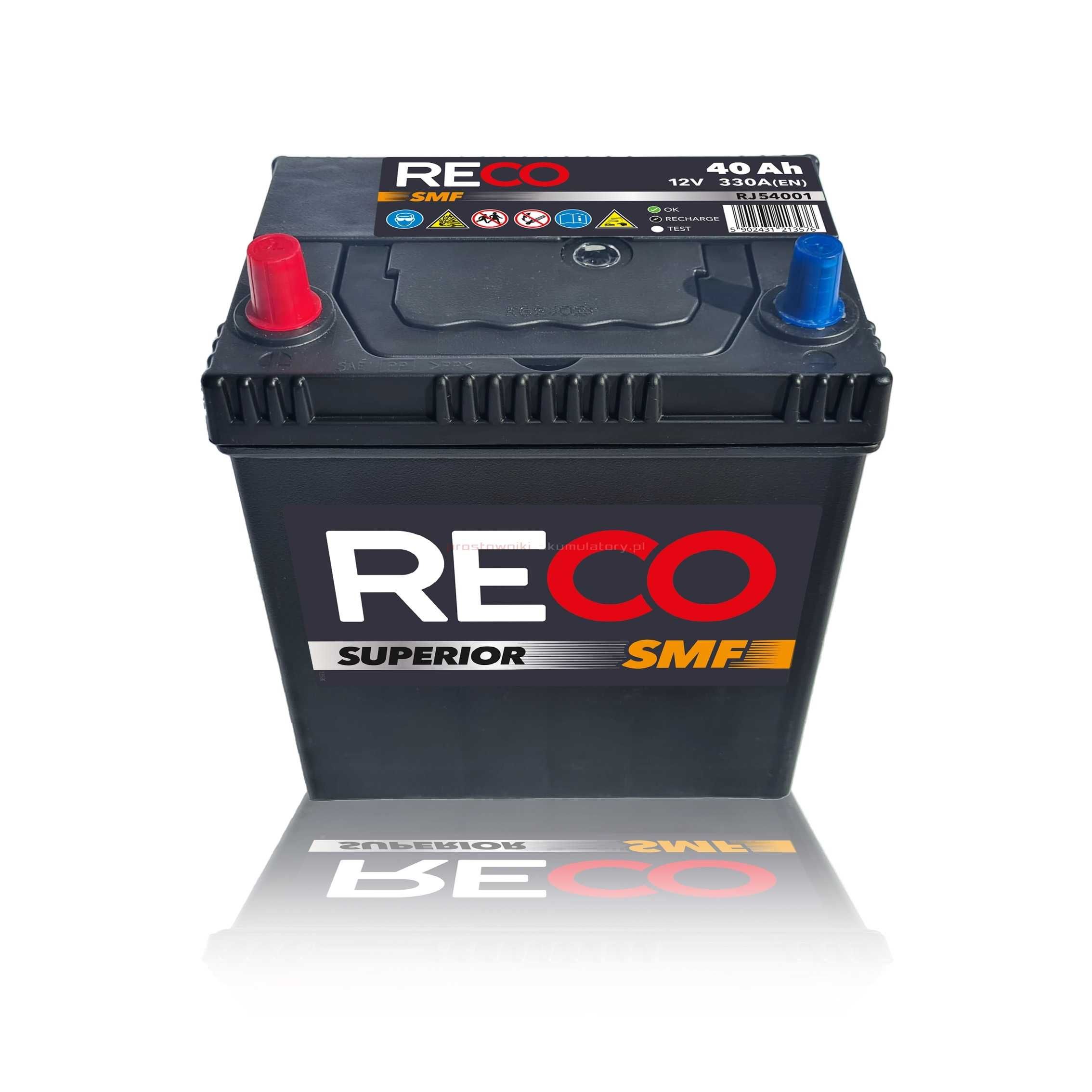 Akumulator RECO 40Ah 330A JAPAN P+/L+ Wyszogrodzka 26 Darmowa dostawa!
