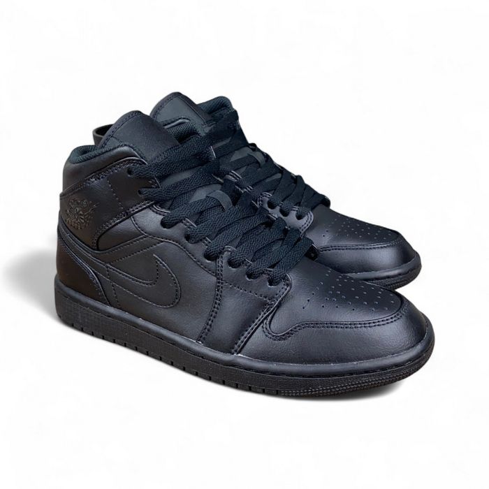 Damskie Nike Air Jordan 1 Mid r. 40 – czarne skórzane sneakersy