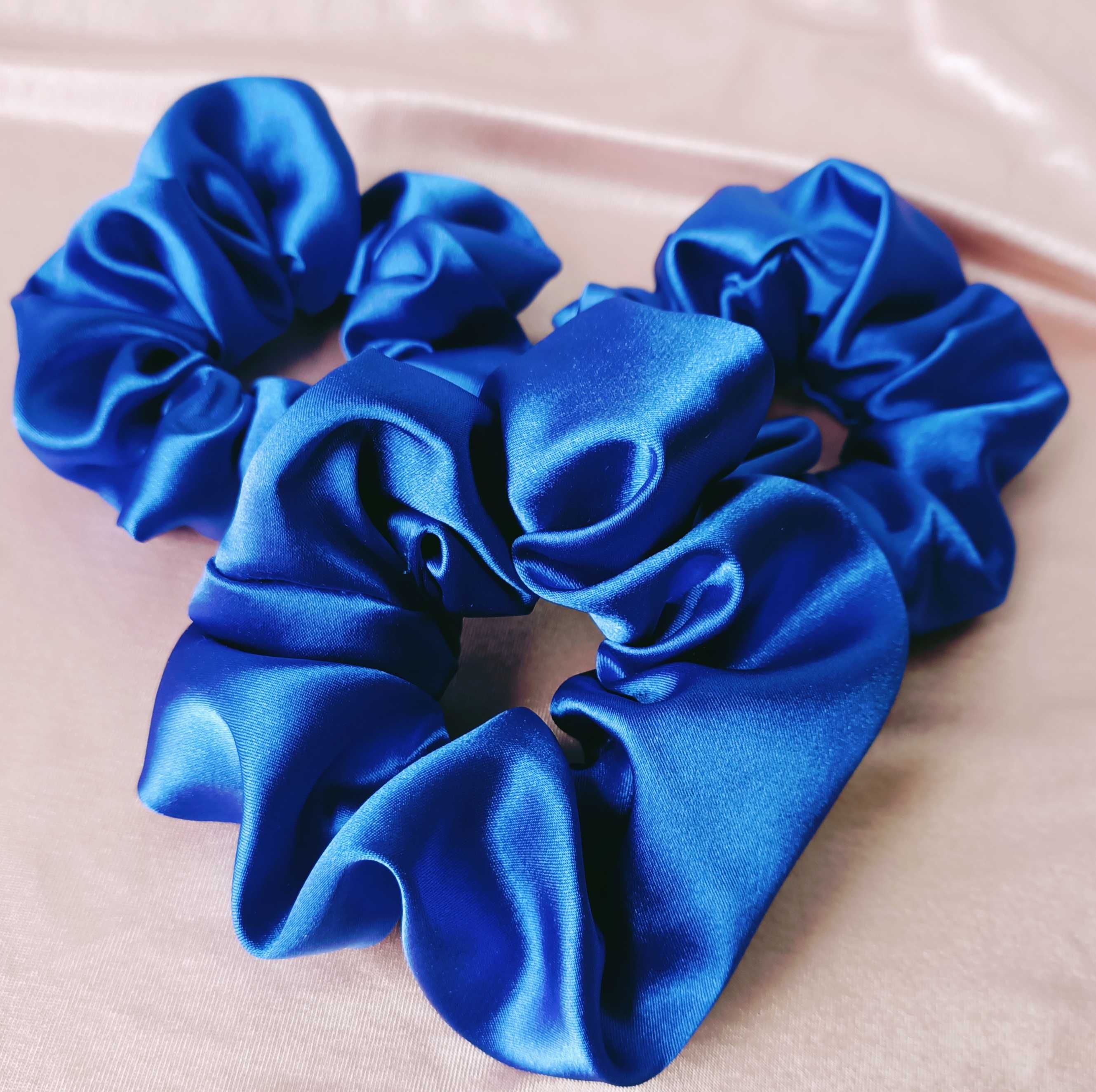 Eko Gumka Zawijka Scrunchie Błękit Handmade