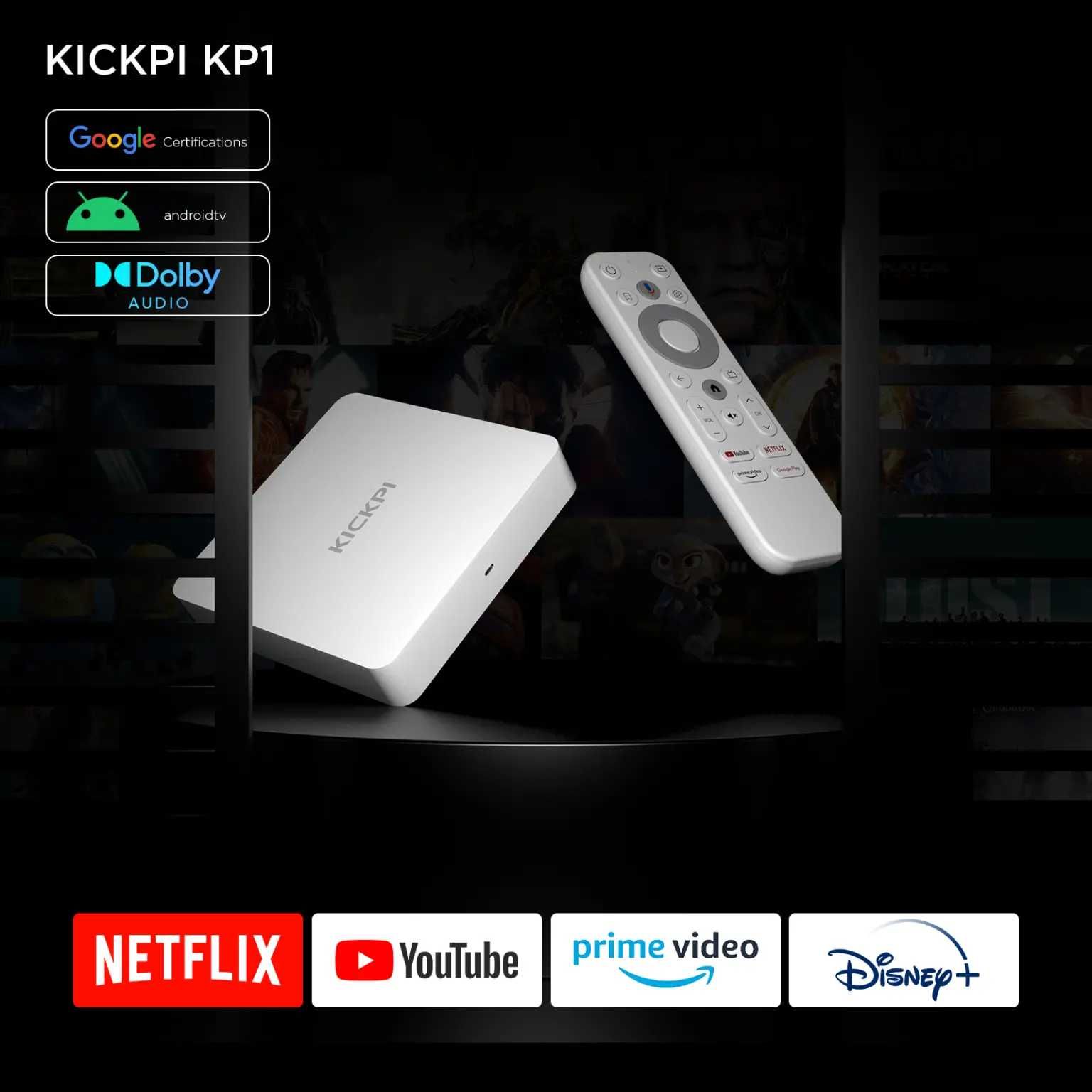 Новинка СЕРТИФИЦИРОВАННЫЙ TV Box KICKPI KP1 2/32 Android TV от Tanix