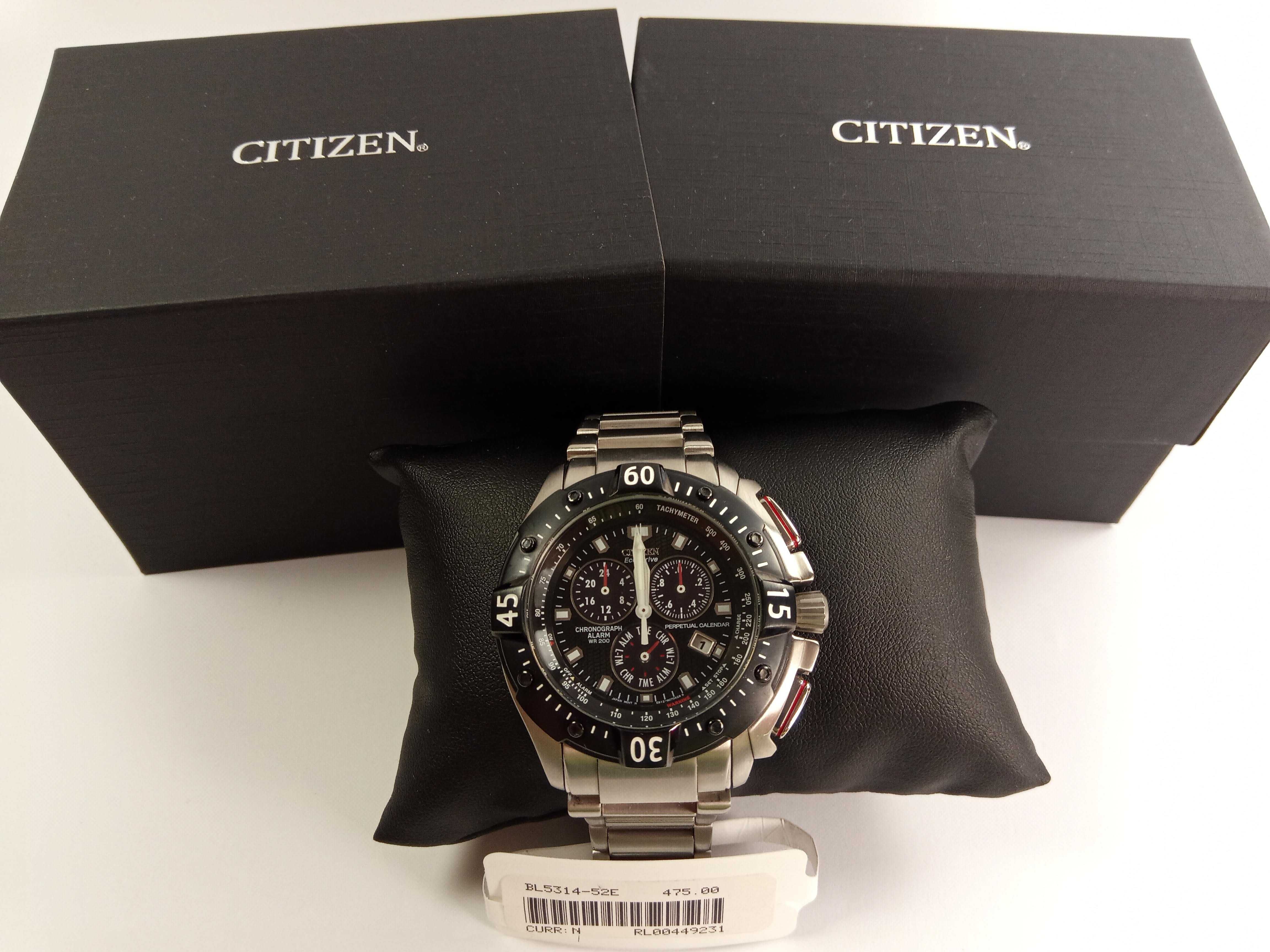 Японские часы Citizen Eco-Drive BL5314-52E, вечник хронограф тахиметр