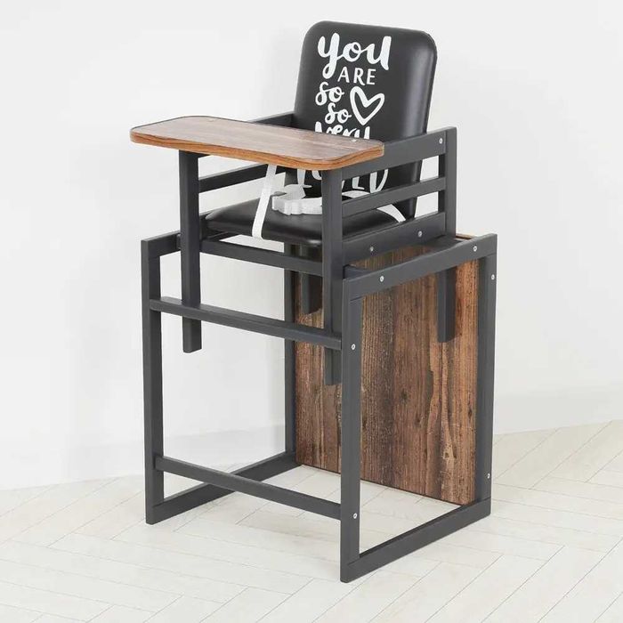 Стульчик трансформер для кормления ommi 2 в 1  дитячий стул з дерева