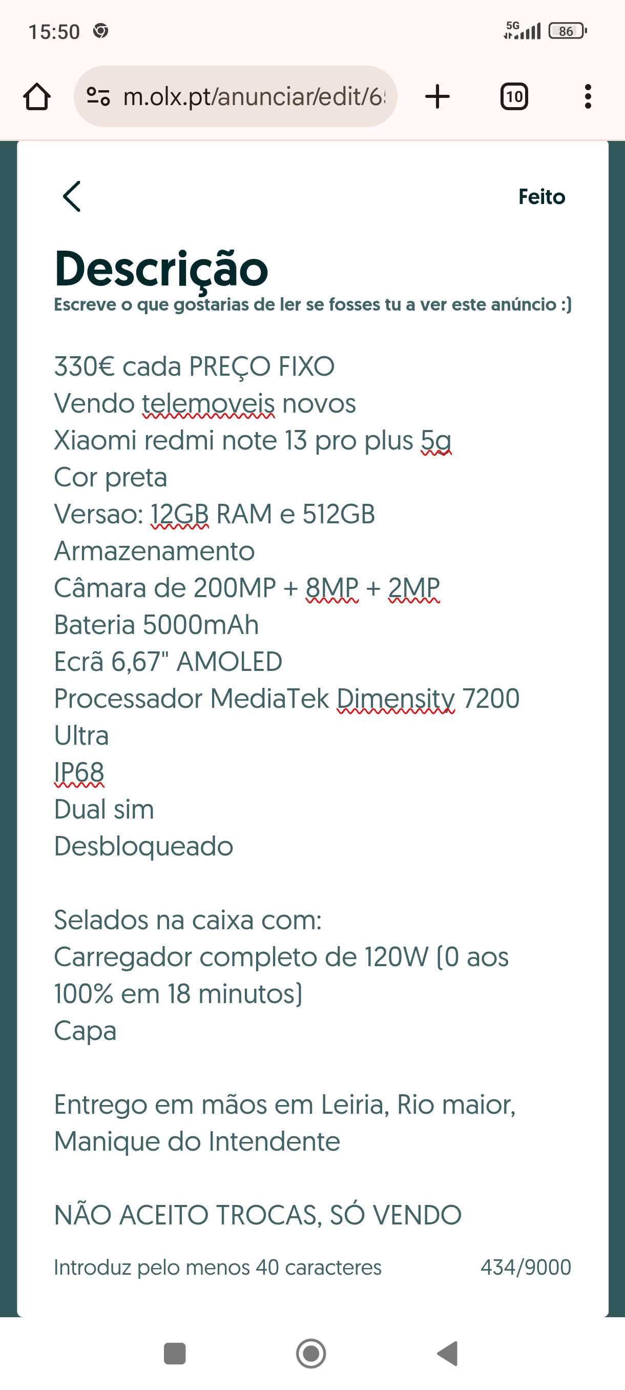 Xiaomi Redmi note 13 Pro Plus 5G 12GB 512GB