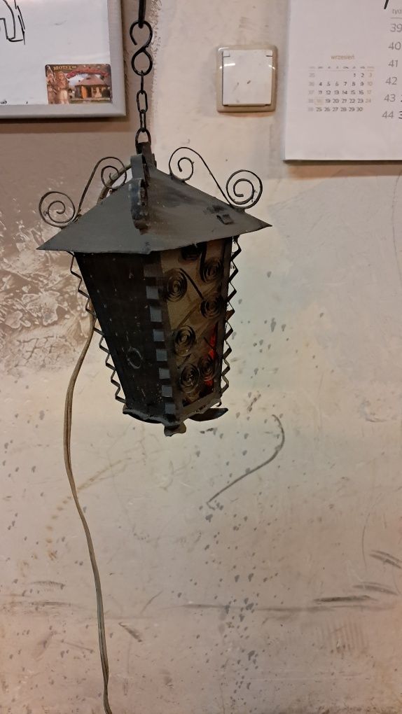 Lampa wisząca rècznie robiona PRL