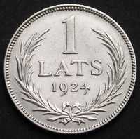 Łotwa 1 lats 1924 - srebro