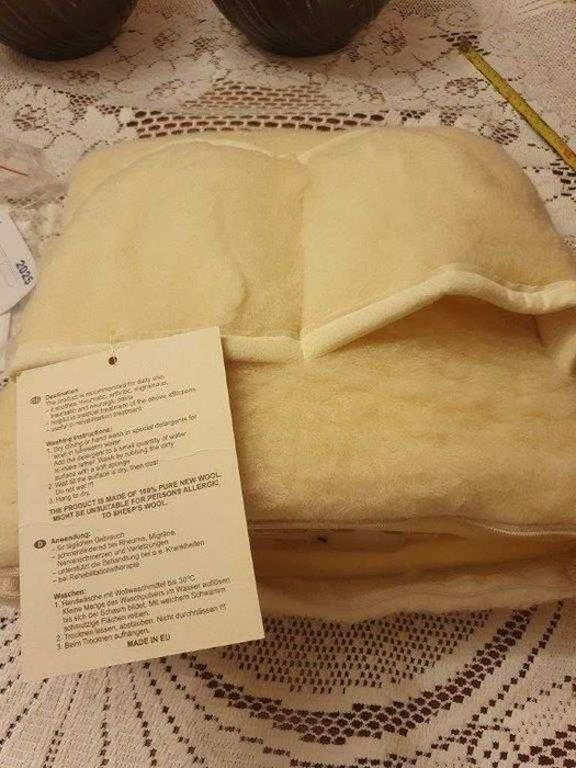 Poduszka zdrowotna z owczej wełny z ogrzewaczem na dłonie ręce +etui