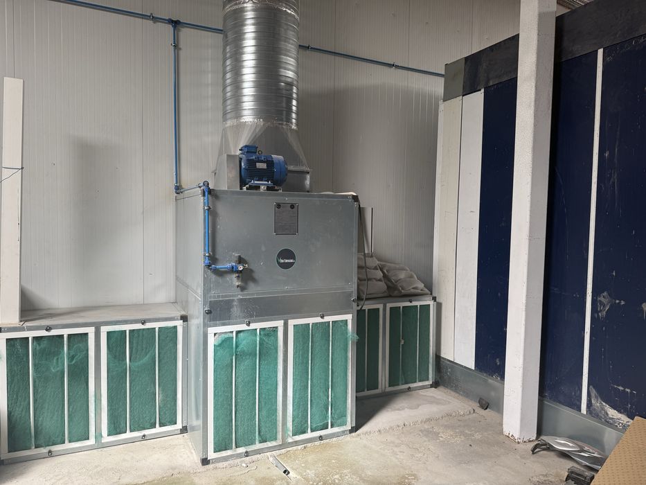 Cabine de Pintura , compressor e Area de Preparação da pintura