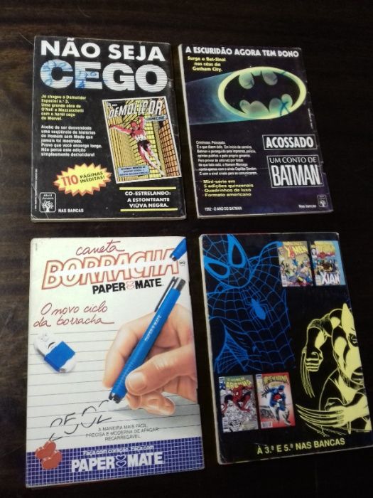 Livros super-herois antigos decada de 80