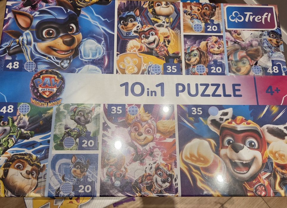 Puzzle trefl psi patrol 10w1 4+ nowy folia