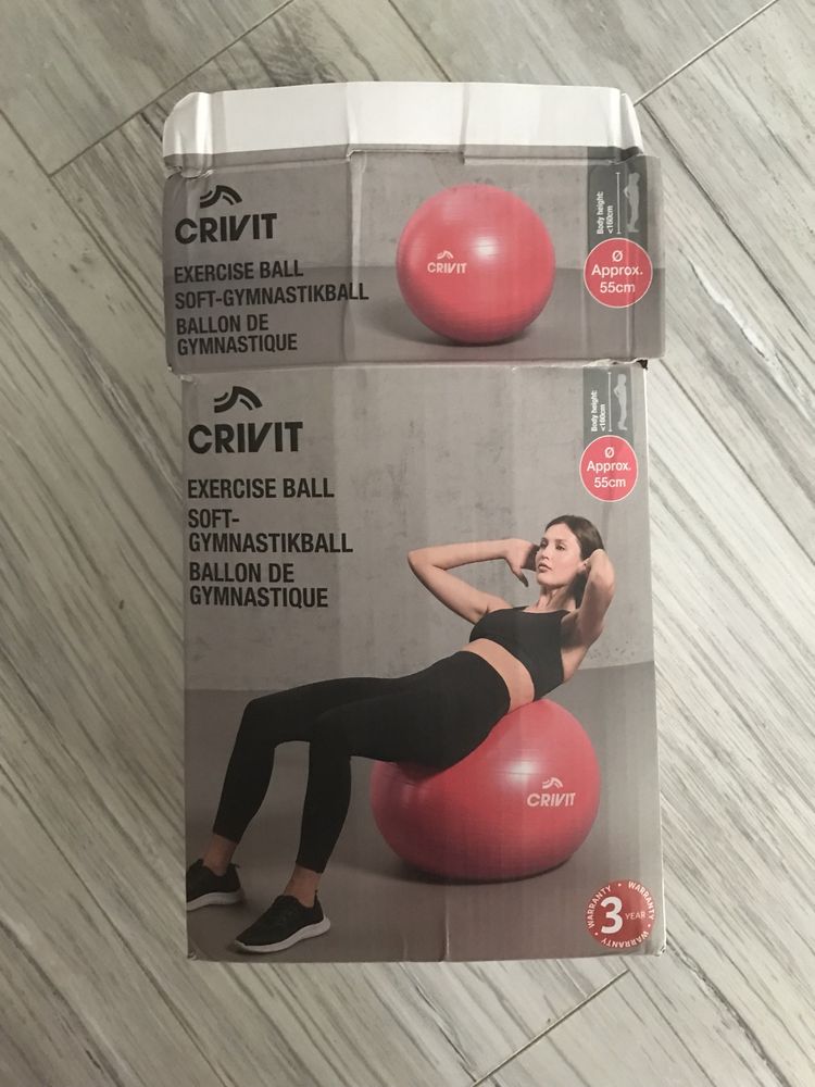 Nowa Miękka piłka gimnastyczna crivit lidl 55cm