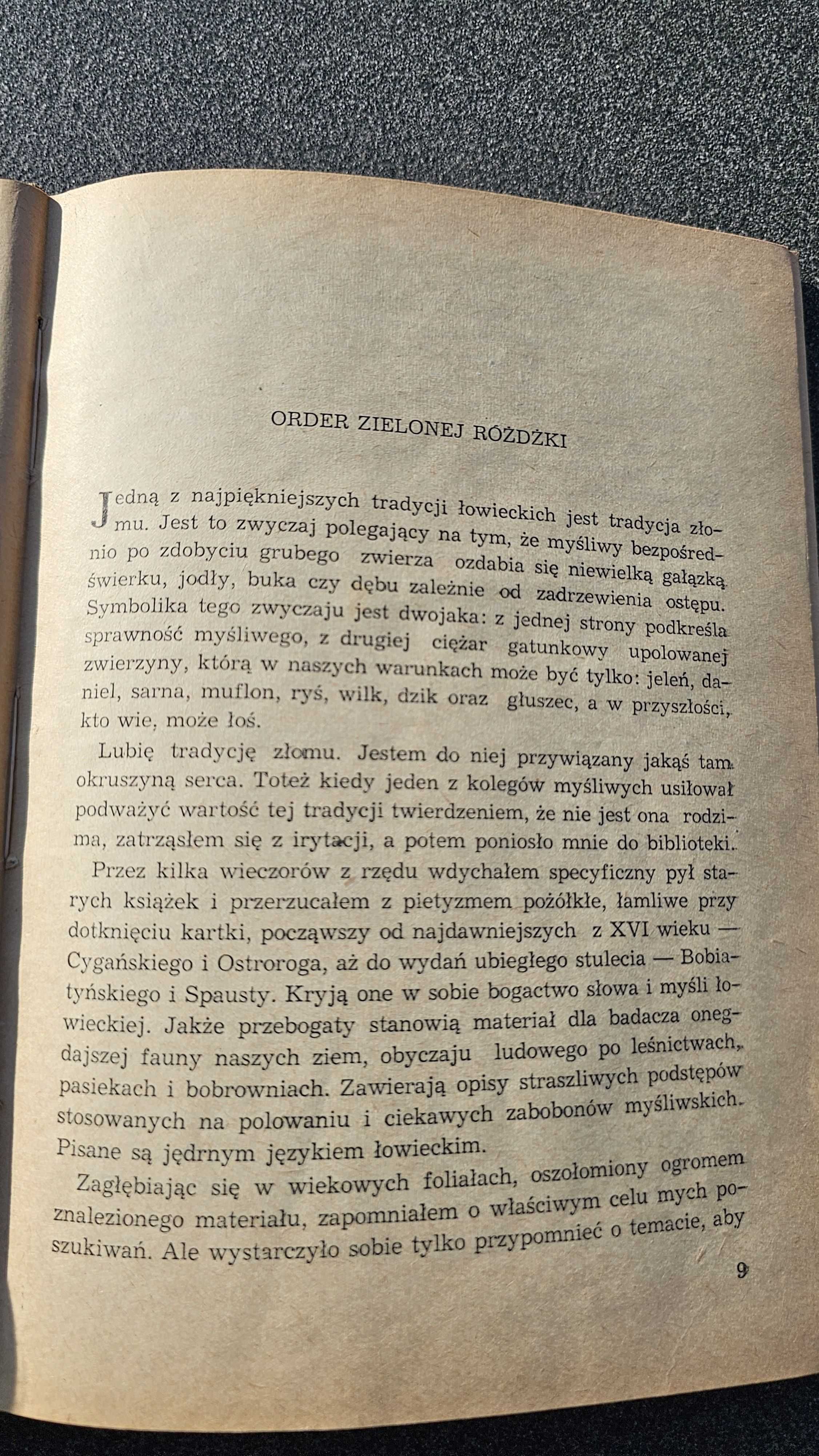 A7 Zbigniew Kowalski- Order zielonej różdżki - łowiectwo w Polsce SPIS