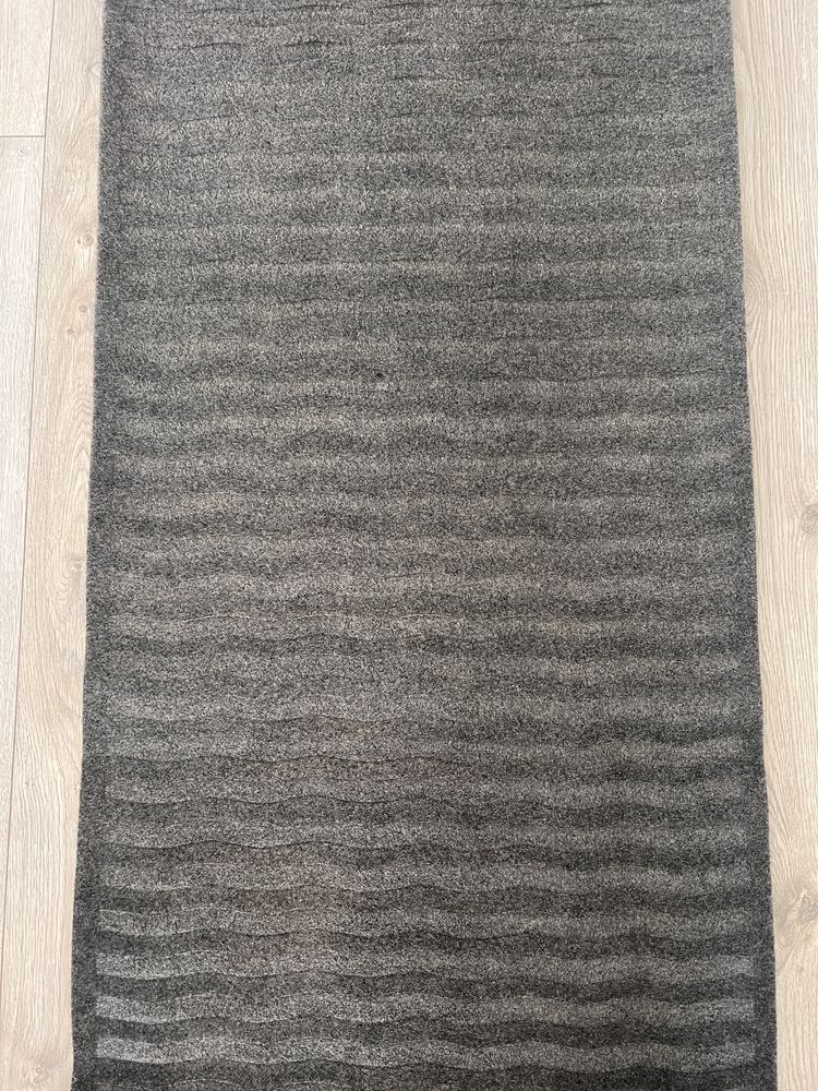 IKEA LYNAS dywan 65x198 cm ciemnoszary – chodnik, tkany na płasko