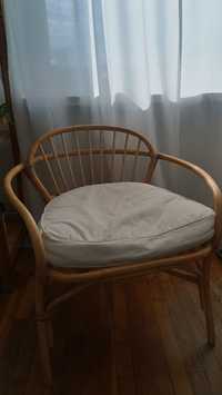 fotel rattanowy poduszka gratis vintage