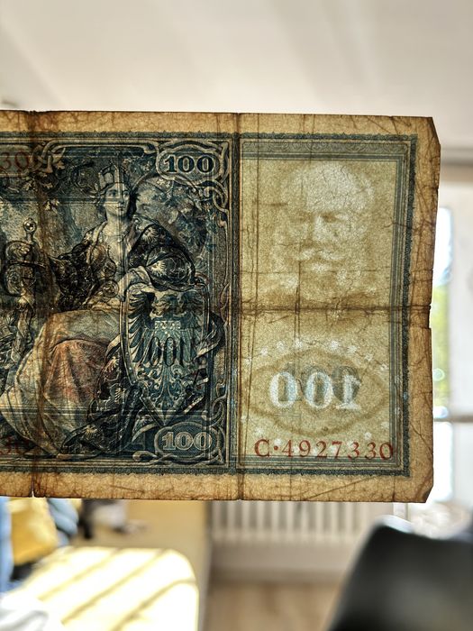 Banknoty 50 i 100 Marek niemieckich z 1910 r.