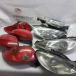 Farois farolins espelhos nevoeiro Peugeot 206