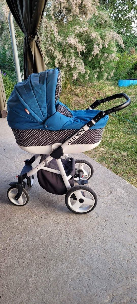 Wózek 3w1Baby Lux Alu Way Indygo Square