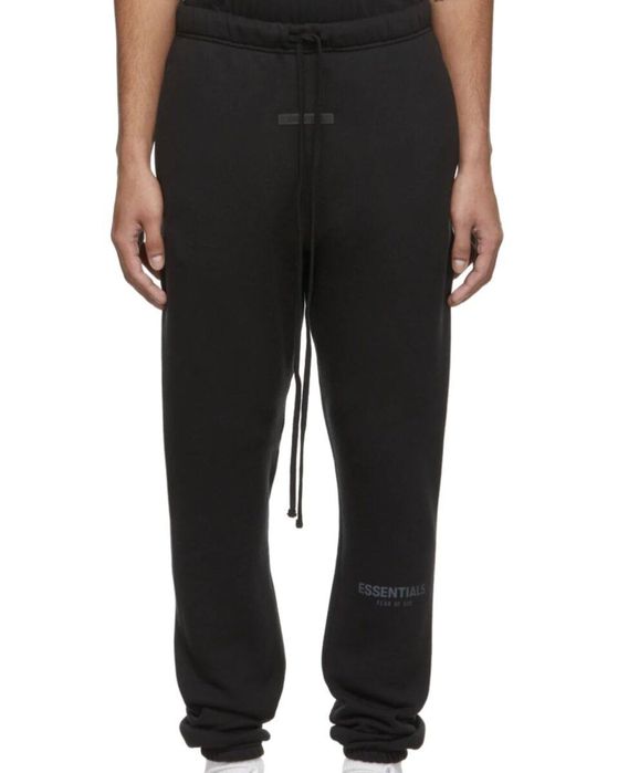 Штаны Fear Of God Essentials FOG Sweatpants Jet Black Оригинал ФОГ