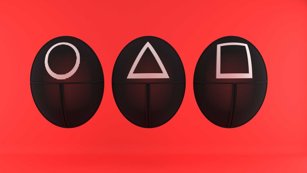 Маска Ведущего Охранника Квадрат Круг Треугольник ИГРА В КАЛЬМАРА ОПТ