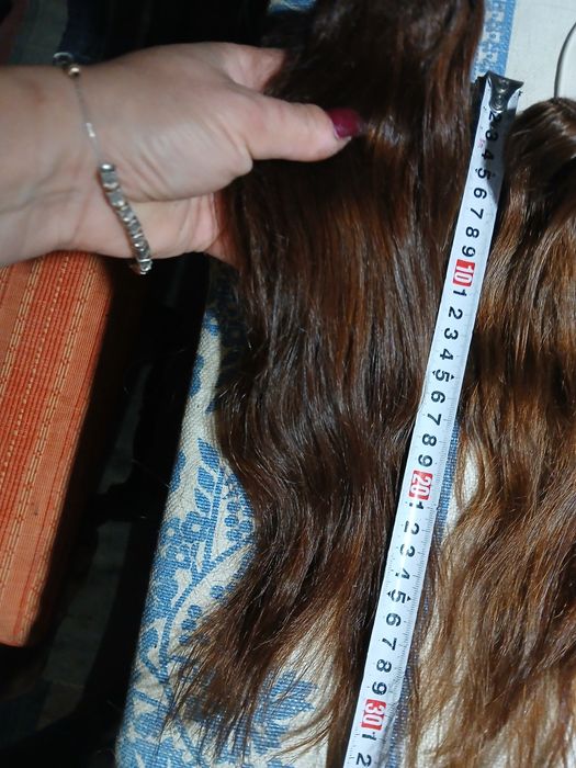 Нефарбоване волосся 35 см шиньон