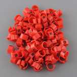 100 anilhas pombos correio numeradas 8mm vermelho