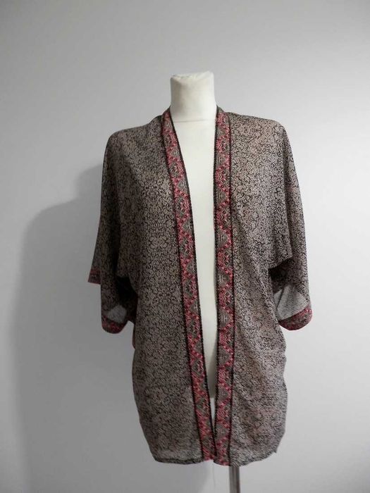 Tunika Plażowa Kimono Narzutka Orientalny Nadruk Ocean Club M/L