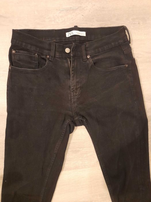 Zara spodnie boyfriend unisex czarny jeans 40 s