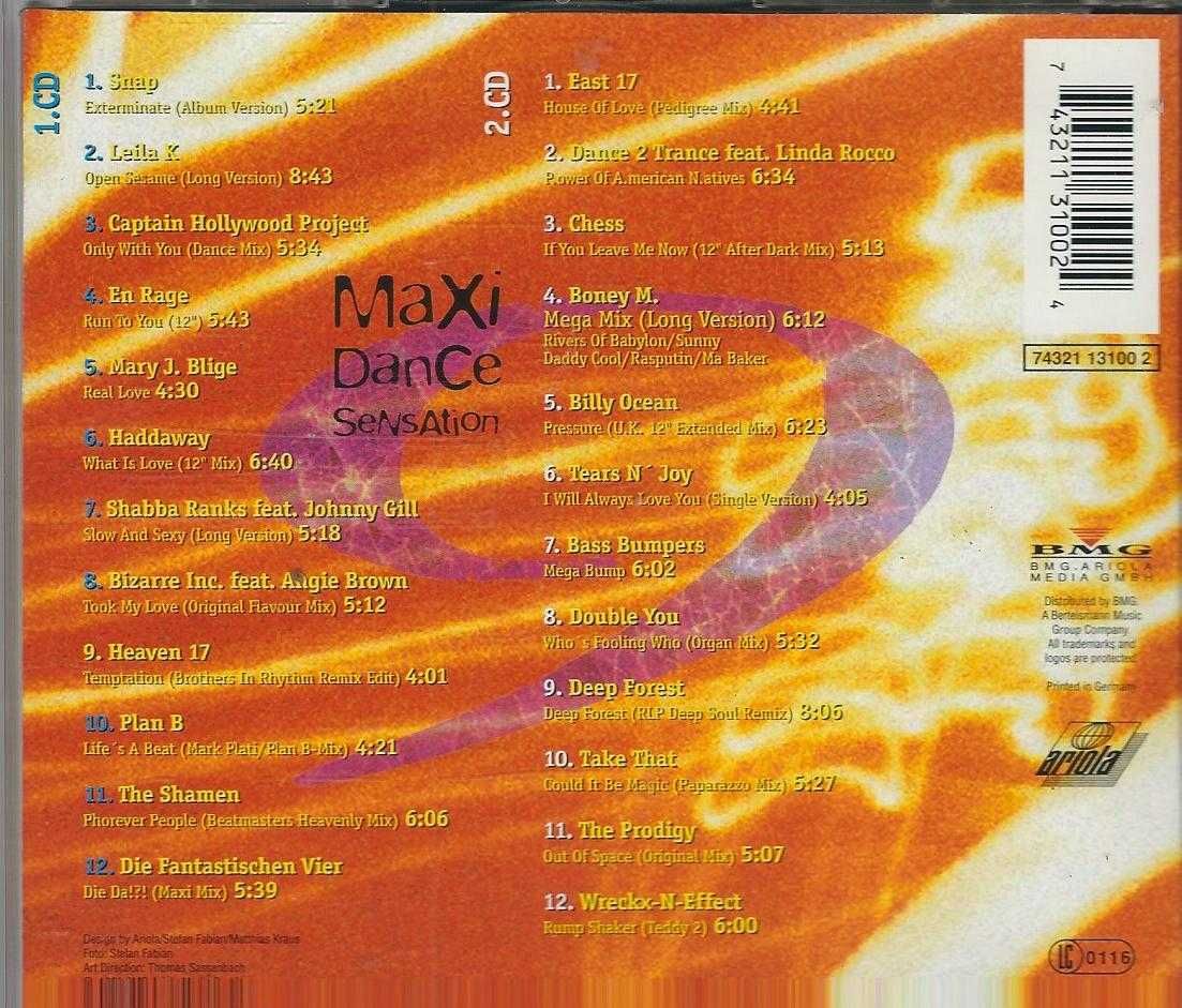 2 CD Maxi Dance Sensation 9 (1993) (Ariola)