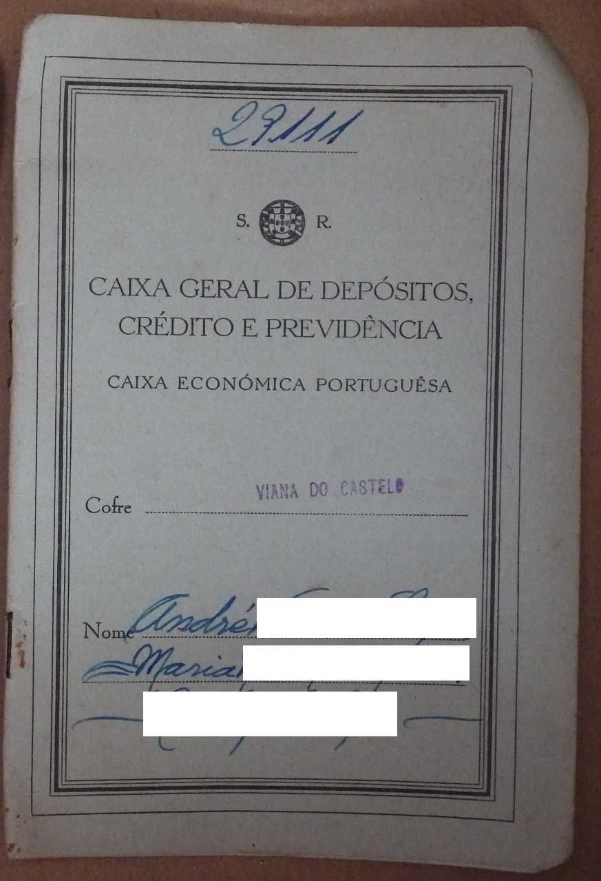 4 cadernetas CGD - Caixa Geral de Depósitos, Crédito e Previdência