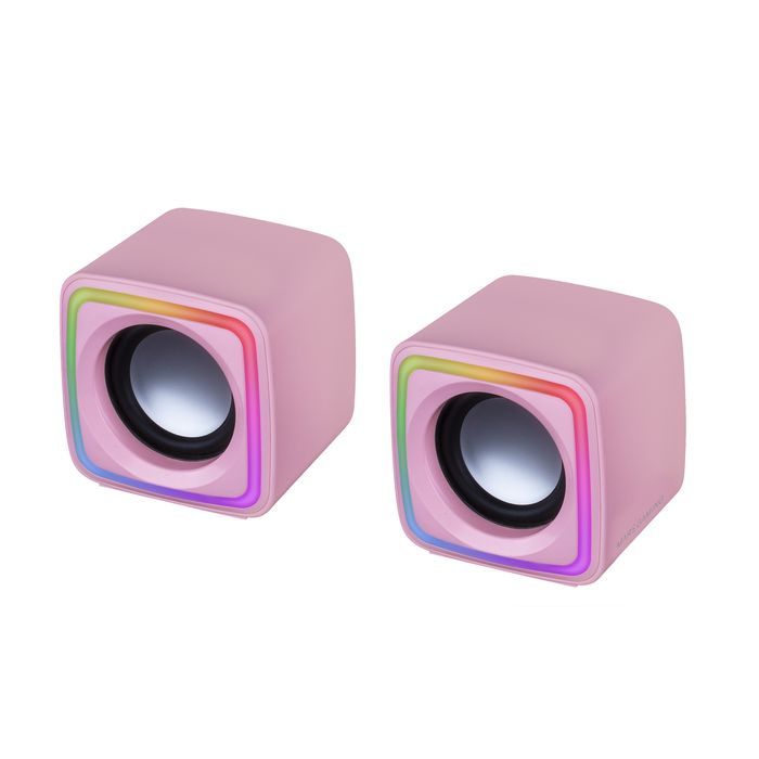 zestaw głośników 2.0 mars gaming mscubep moc 8 w wejście usb różowy