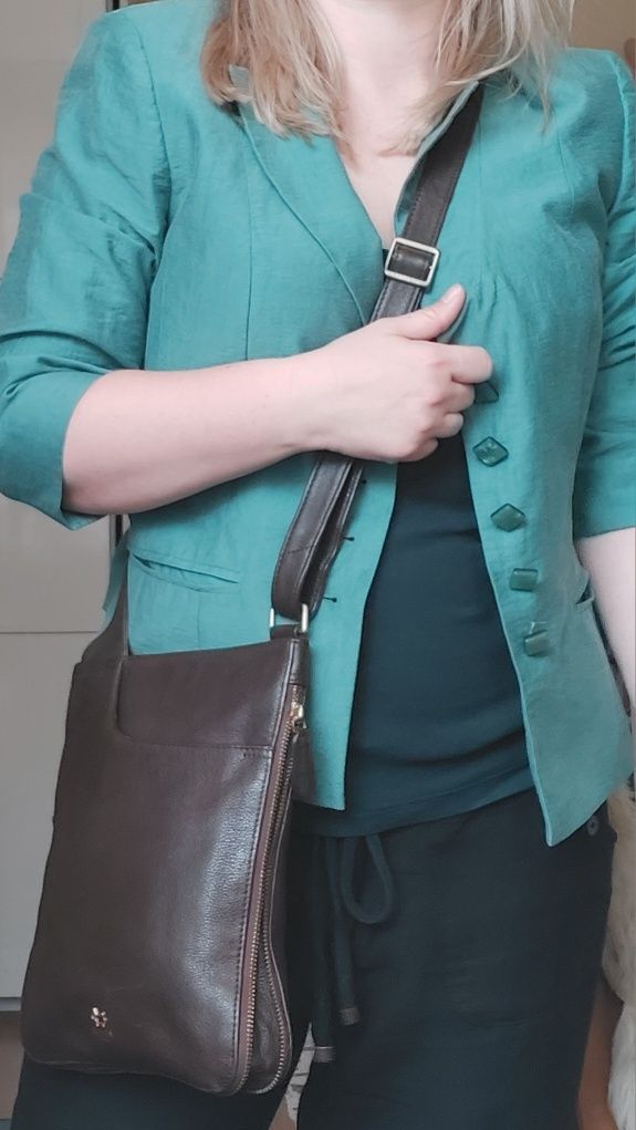 Radley London torebka listonoszka brązowa skórzana skóra naturalna