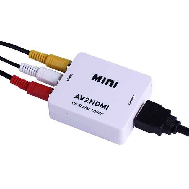 Conversor Adaptador AV para HDMI Entrada AV/RCA - Saída HDMI (AV-HDMI)