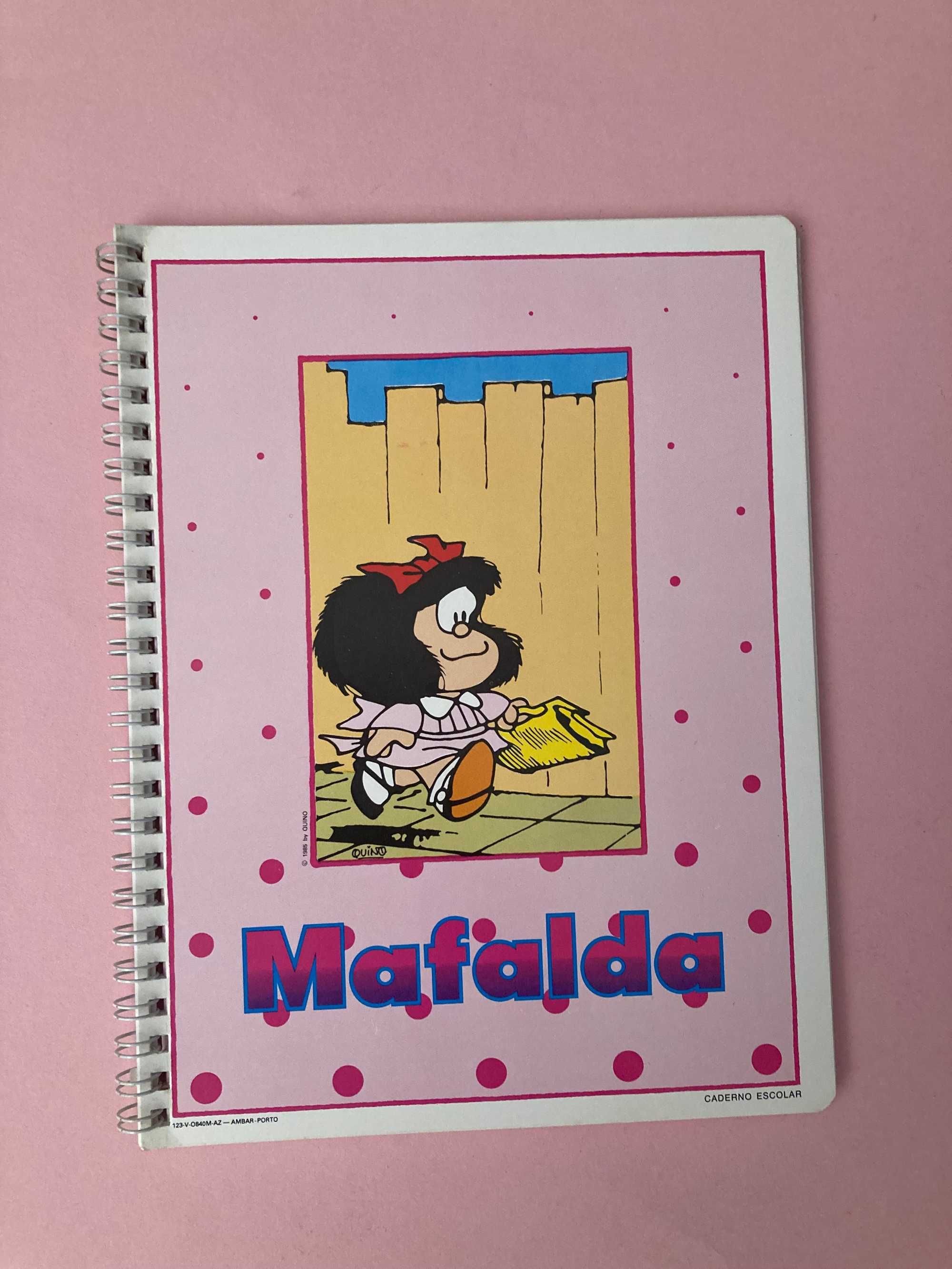Cadernos Escolares da Mafalda Quino Ambar Anos 80