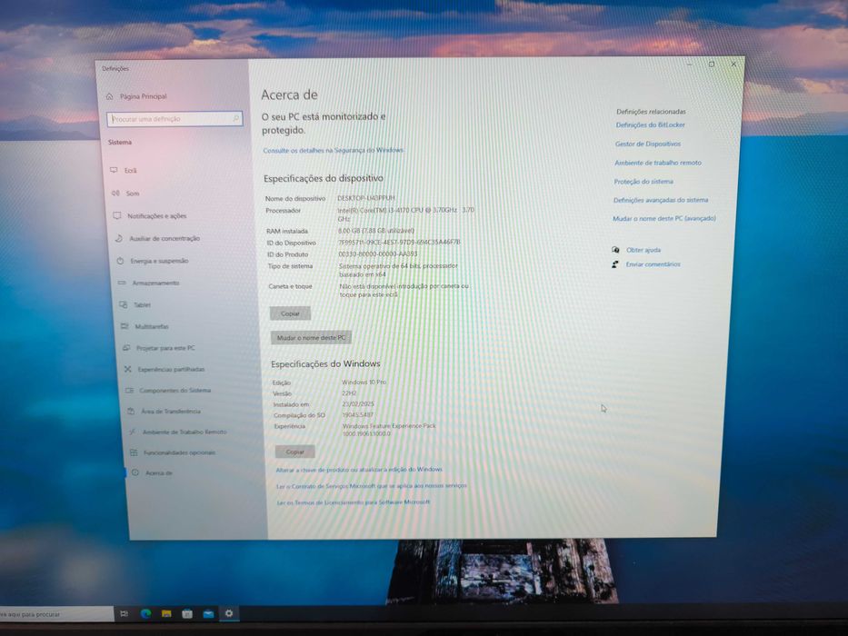 PC I3-4170 3.7Ghz 8GB Ram 120 SSD