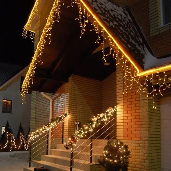 Гирлянда уличная бахрома 23,5 м ПОЛЬЩА роса мішура на вулицю ялинка