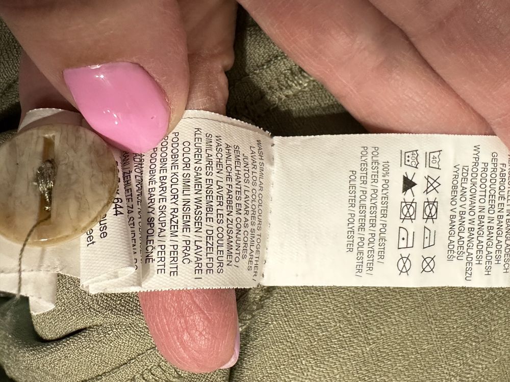 Wiązana narzutka khaki z kieszeniami roz. 44 Primark Zapraszam