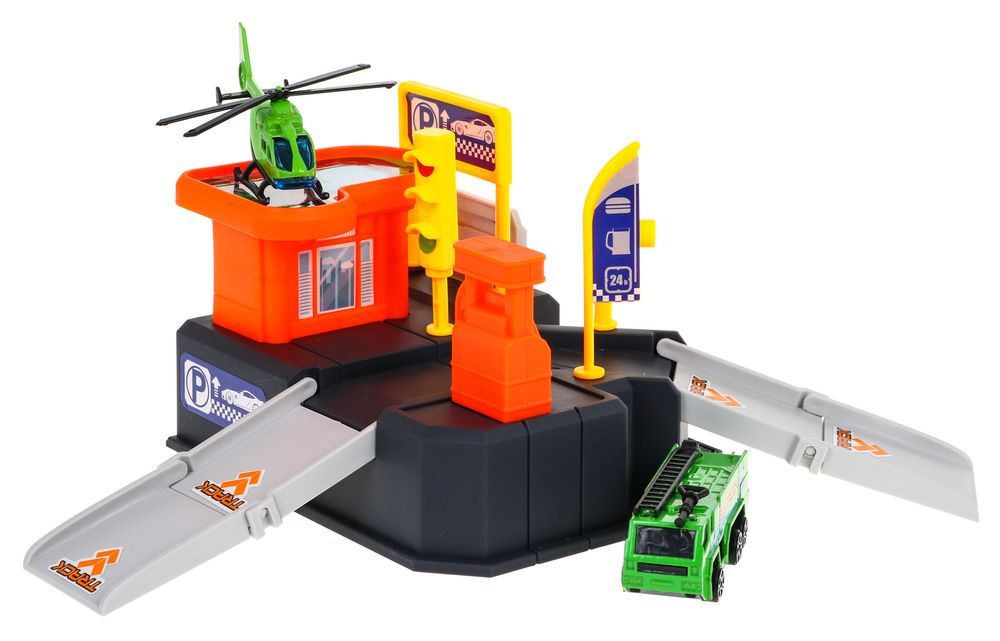 Parking Samochodowy Dla Dzieci 3+ Lądowisko Helikopterów + Mata