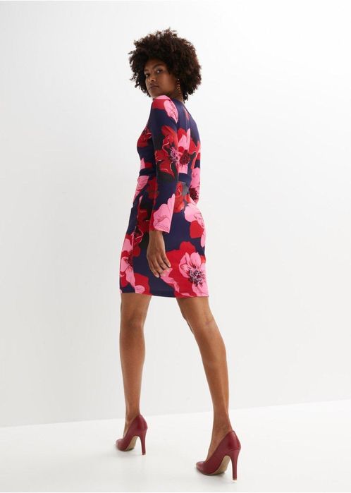 B.P.C ołówkowa sukienka w duże kwiaty 36/38.